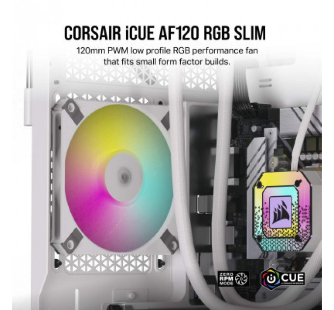 Кулер до корпусу Corsair iCUE AF120 RGB Slim White (CO-9050164-WW)