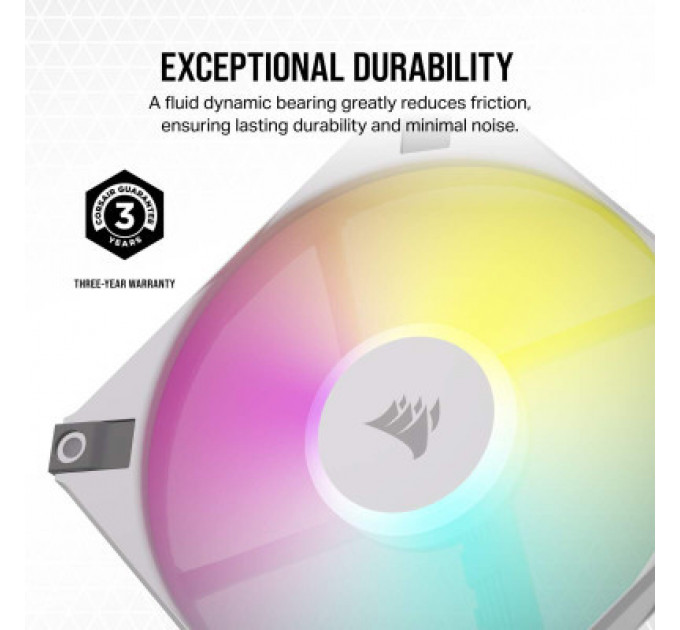 Кулер до корпусу Corsair iCUE AF120 RGB Slim White (CO-9050164-WW)