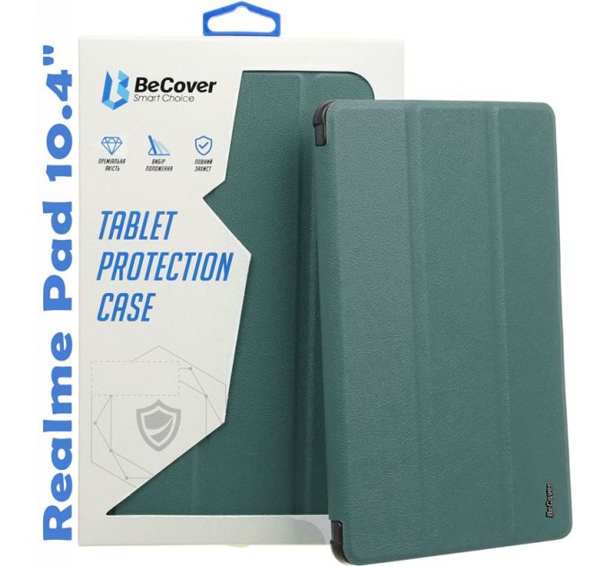 Чехол-книжка BeCover Smart для Realme Pad 10.4" Dark Green (708266)