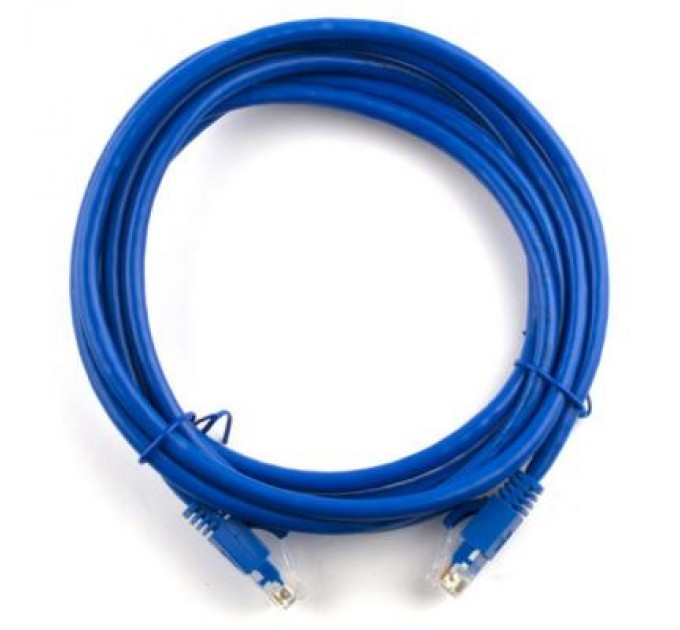 Ritar Патч-корд 1м, RJ-45, Cat.5e, CU, мідь, синій Ritar (PCR-CU/1Be / 04270)