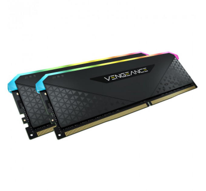 Модуль пам'яті для комп'ютера DDR4 64GB (2x32GB) 3600 MHz Vengeance RGB RS Corsair (CMG64GX4M2D3600C18)