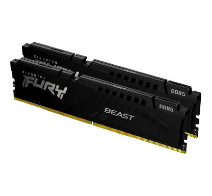 Модуль пам'яті для комп'ютера DDR5 16GB (2x8GB) 5600 MHz Beast Kingston Fury (ex.HyperX) (KF556C36BBEK2-16)