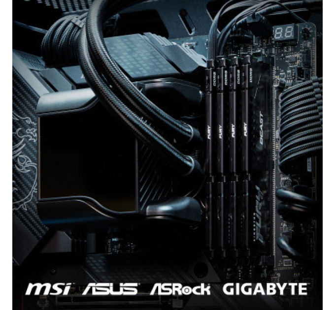 Модуль пам'яті для комп'ютера DDR5 16GB (2x8GB) 5600 MHz Beast Kingston Fury (ex.HyperX) (KF556C36BBEK2-16)