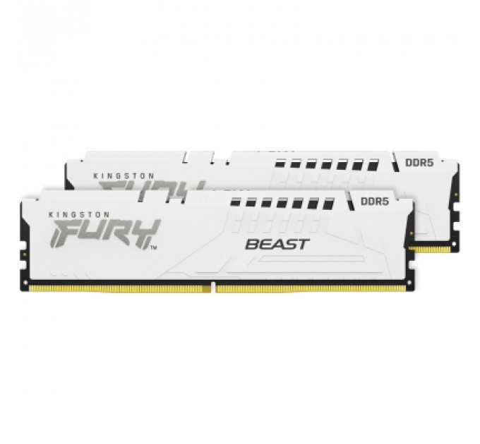 Модуль пам'яті для комп'ютера DDR5 32GB (2x16GB) 5200 MHz Beast EXPO White Kingston Fury (ex.HyperX) (KF552C36BWEK2-32)