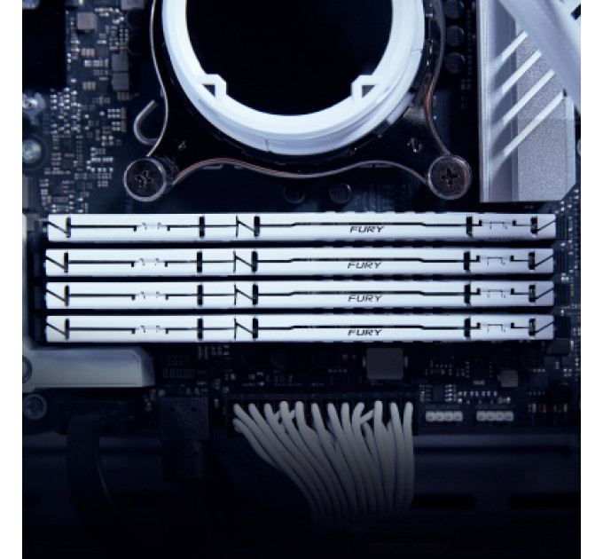 Модуль пам'яті для комп'ютера DDR5 32GB (2x16GB) 5200 MHz Beast EXPO White Kingston Fury (ex.HyperX) (KF552C36BWEK2-32)