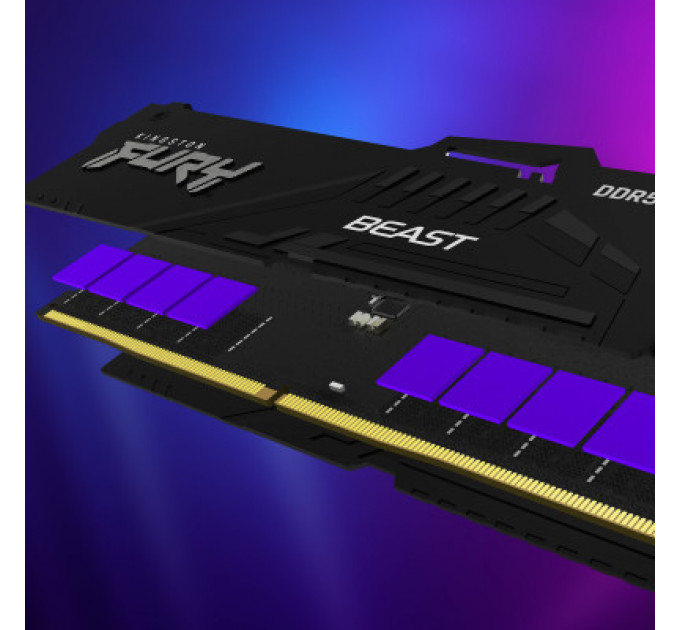 Модуль пам'яті для комп'ютера DDR5 32GB 5200 MHz Beast RGB EXPO Kingston Fury (ex.HyperX) (KF552C36BBEA-32)