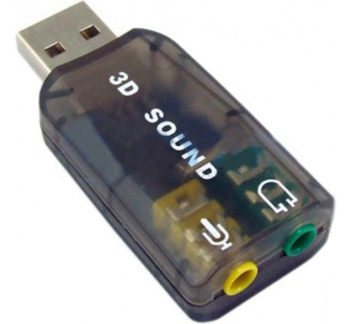 Звукова плата Dynamode USB 6(5.1) 3D RTL dark gray (USB-SOUNDCARD2.0 black)