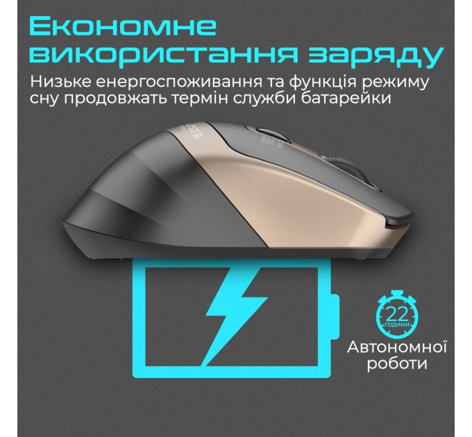 Миша бездротова Promate Samit Gold