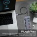 Promate Концентратор USB Type-C Promate Gegahub-10G 7 in 1 Grey (gegahub-10g)