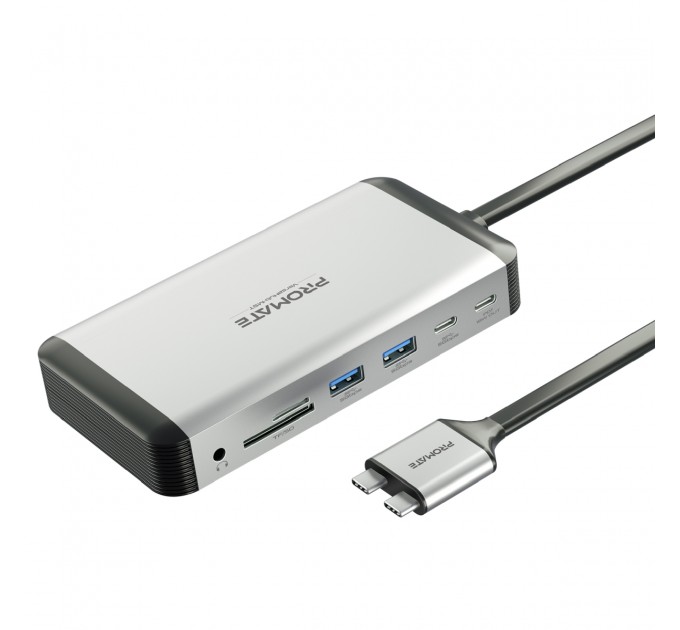 Концентратор USB Type-C Promate VersaHub 13 in 1 Grey (versahub-mst.grey)
