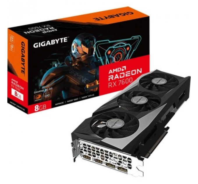 Відеокарта GIGABYTE Radeon RX 7600 8Gb GAMING OC (GV-R76GAMING OC-8GD)