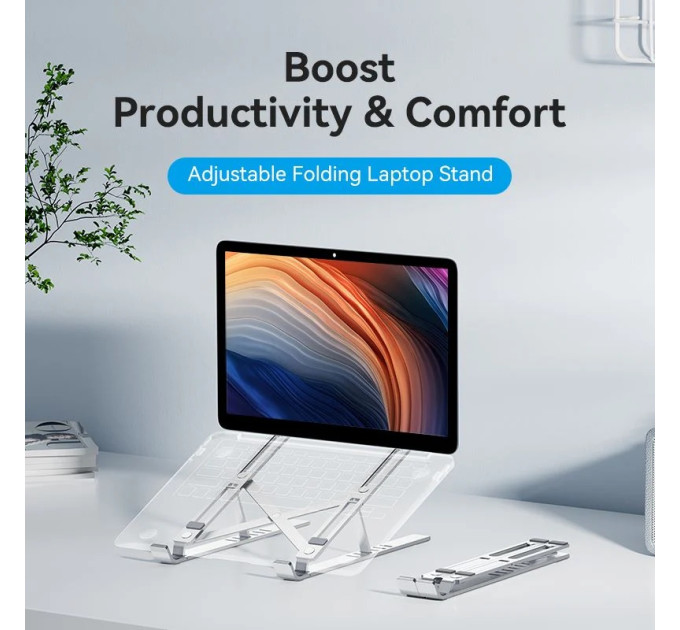 Vention Підставка до ноутбука Vention Laptop X-type Stand Silver Aluminum Alloy (KDMI0)