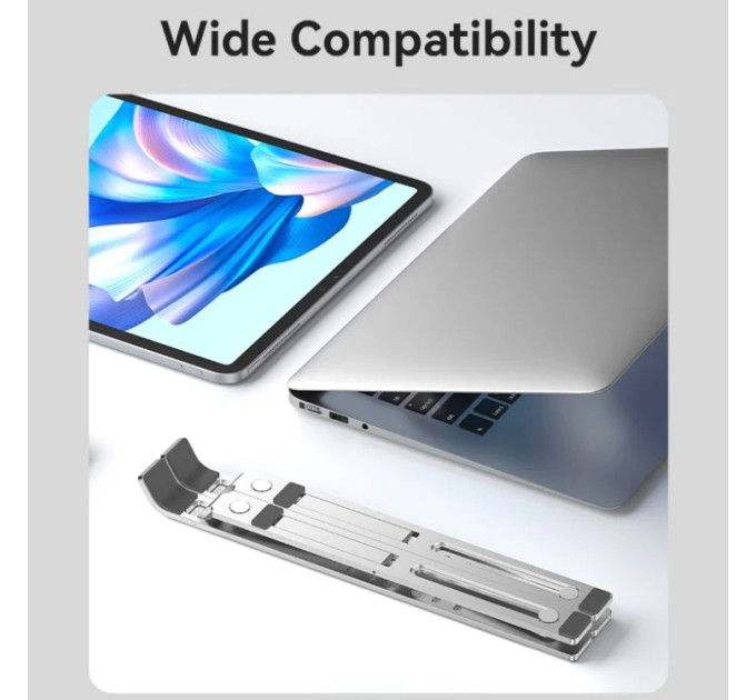 Vention Підставка до ноутбука Vention Laptop X-type Stand Silver Aluminum Alloy (KDMI0)