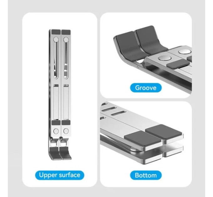 Vention Підставка до ноутбука Vention Laptop X-type Stand Silver Aluminum Alloy (KDMI0)