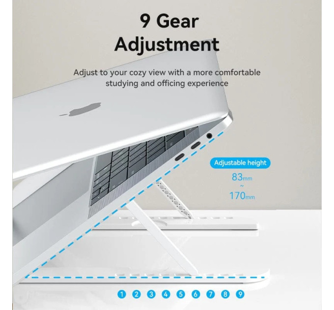 Vention Підставка до ноутбука Vention Laptop X-type Stand White ABS 83-170мм (KDNW0)