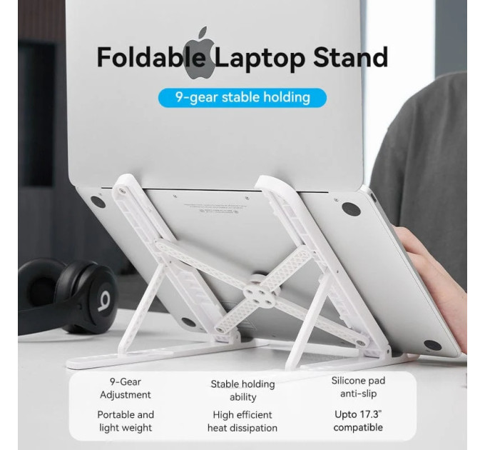 Vention Підставка до ноутбука Vention Laptop X-type Stand White ABS 83-170мм (KDNW0)