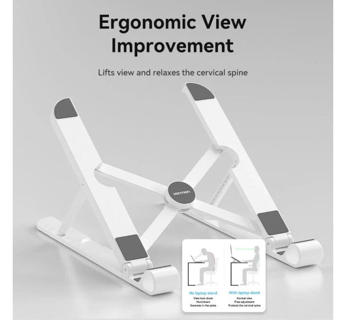 Vention Підставка до ноутбука Vention Laptop X-type Stand White ABS 83-170мм (KDNW0)