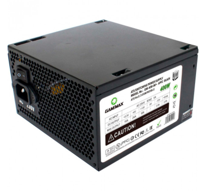 Блок живлення Gamemax GM-400-80+APFC Black