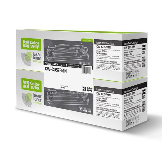 ColorWay Картридж CW (CW-C057FMN) Canon LBP223dw/226dw/228x/MF443dw/445dw/446x/449x (Canon 057) Dual Pack без чіпа