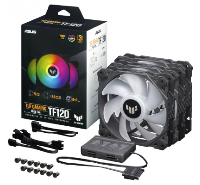 Кулер до корпусу ASUS TUF Gaming TF120 ARGB (90DA0030-B09030)