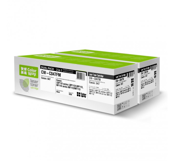 ColorWay Картридж CW (CW-C047FM) Canon LBP112/MFP112/113 Black (Canon 047) Dual Pack