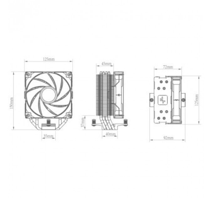 Кулер до процесора Deepcool AG400 BK ARGB