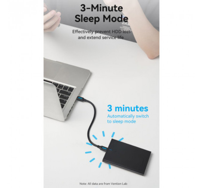Кишеня зовнішня Vention 2.5" HDD/SSD USB 3.0 Micro-B Black (KPAB0)
