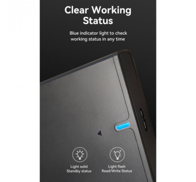 Кишеня зовнішня Vention 2.5" HDD/SSD USB 3.0 Micro-B Black (KPAB0)