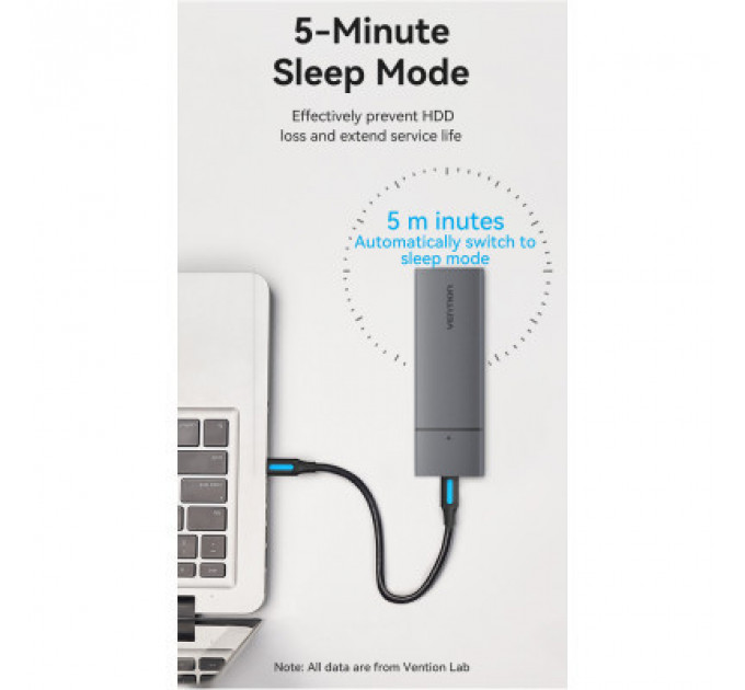 Кишеня зовнішня Vention SSD M.2 (NVME) M-key USB Type-C 3.2 gray (KPGH0)