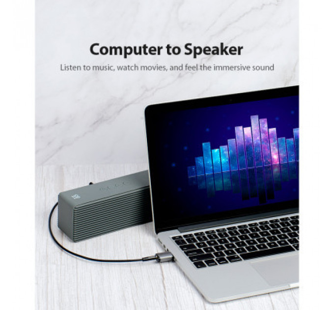 Звукова плата Vention Audio USB 1х3,5mm jack 4pin Metal (OMTP-CTIA) (CDLH0)