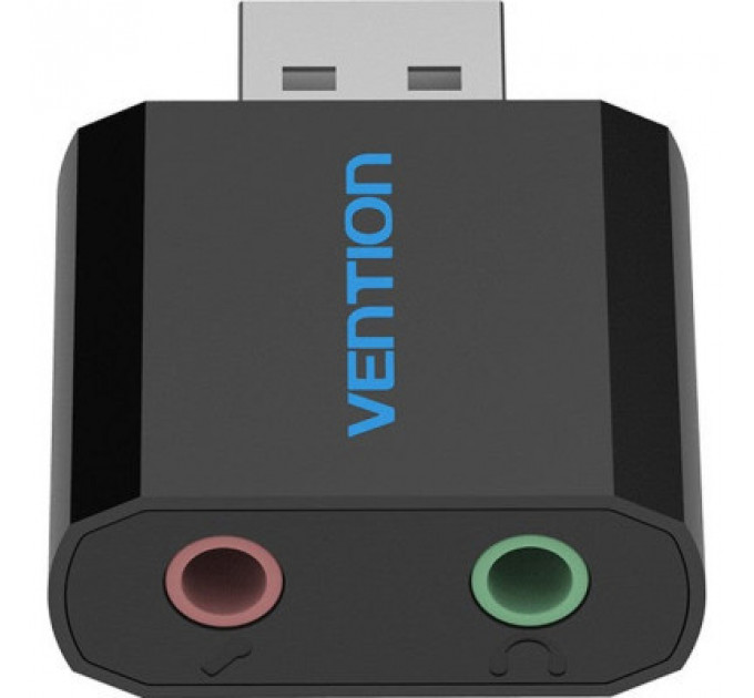 Звукова плата Vention Audio USB 2х3,5mm jack Metal (VAB-S17-B)