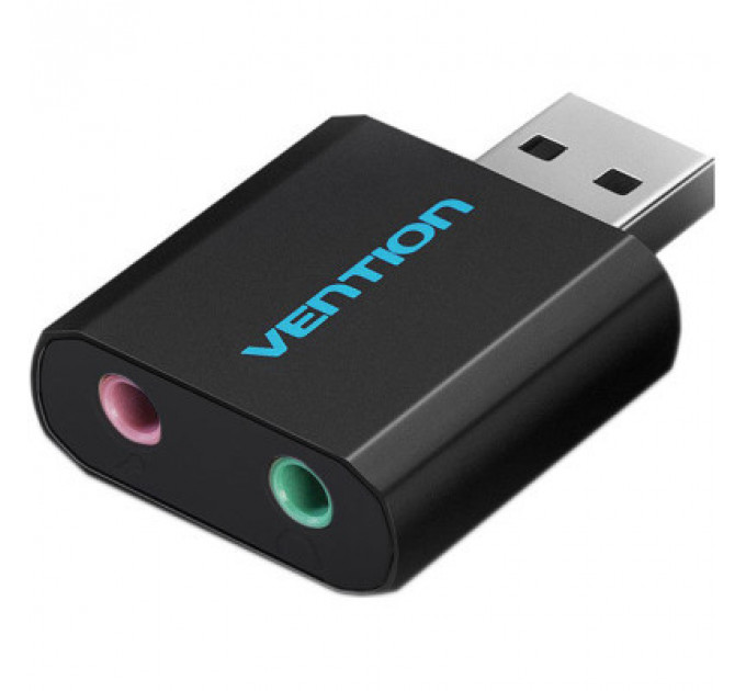 Звукова плата Vention Audio USB 2х3,5mm jack Metal (VAB-S17-B)