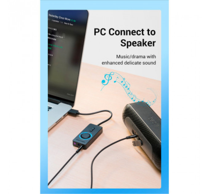 Звукова плата Vention Audio USB 3х3,5mm jack 0.15m Volume Control (CDRBB)