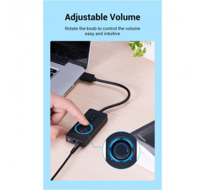 Звукова плата Vention Audio USB 3х3,5mm jack 0.15m Volume Control (CDRBB)
