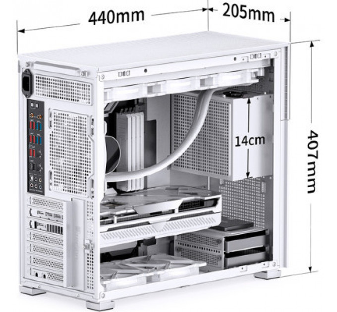 Корпус JONSBO D41 MESH SC White