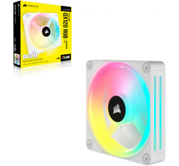 Кулер до корпусу Corsair iCUE Link QX120 RGB PWM White (CO-9051005-WW)