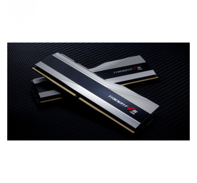 Модуль пам'яті для комп'ютера DDR5 32GB (2x16GB) 7600 MHz Trident Z5 RGB Silver G.Skill (F5-7600J3646G16GX2-TZ5RS)