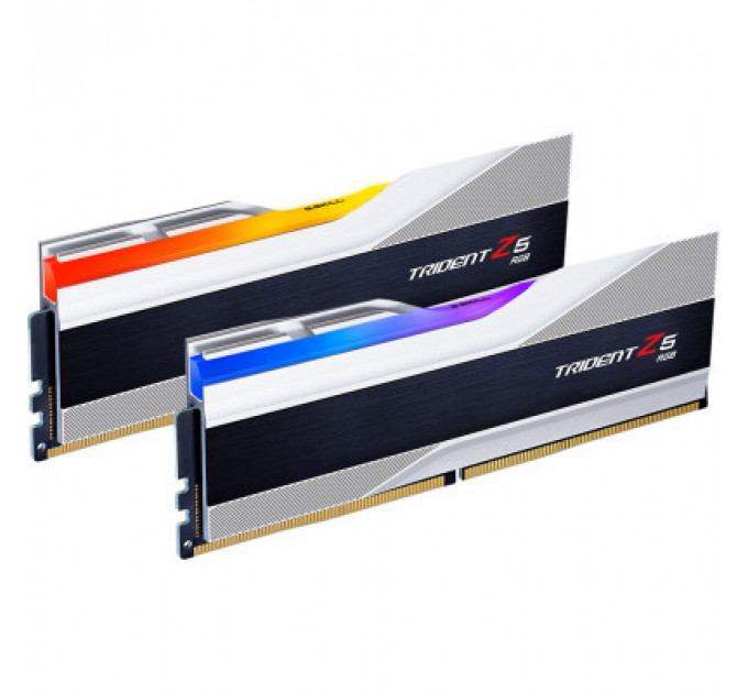 Модуль пам'яті для комп'ютера DDR5 32GB (2x16GB) 7600 MHz Trident Z5 RGB Silver G.Skill (F5-7600J3646G16GX2-TZ5RS)