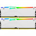 Модуль пам'яті для комп'ютера DDR5 32GB (2x16GB) 5200 MHz Beast White RGB Kingston Fury (ex.HyperX) (KF552C36BWEAK2-32)