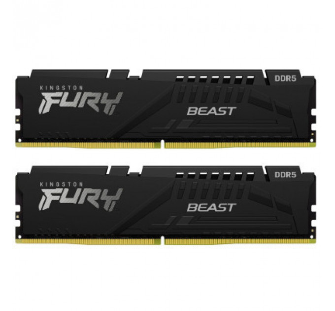 Модуль пам'яті для комп'ютера DDR5 64GB (2x32GB) 5600 MHz Beast Black Kingston Fury (ex.HyperX) (KF556C36BBEK2-64)