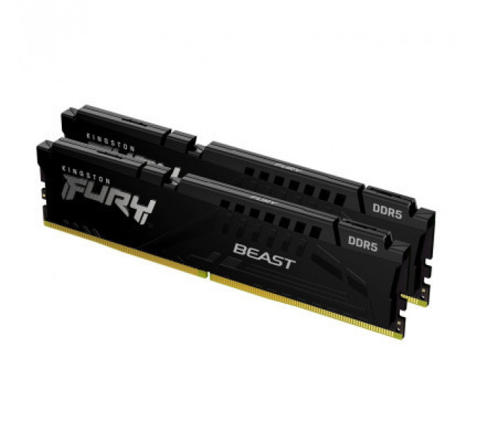 Модуль пам'яті для комп'ютера DDR5 64GB (2x32GB) 5600 MHz Beast Black Kingston Fury (ex.HyperX) (KF556C36BBEK2-64)
