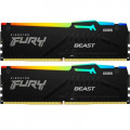 Модуль пам'яті для комп'ютера DDR5 64GB (2x32GB) 6000 MHz Beast RGB Kingston Fury (ex.HyperX) (KF560C36BBEAK2-64)