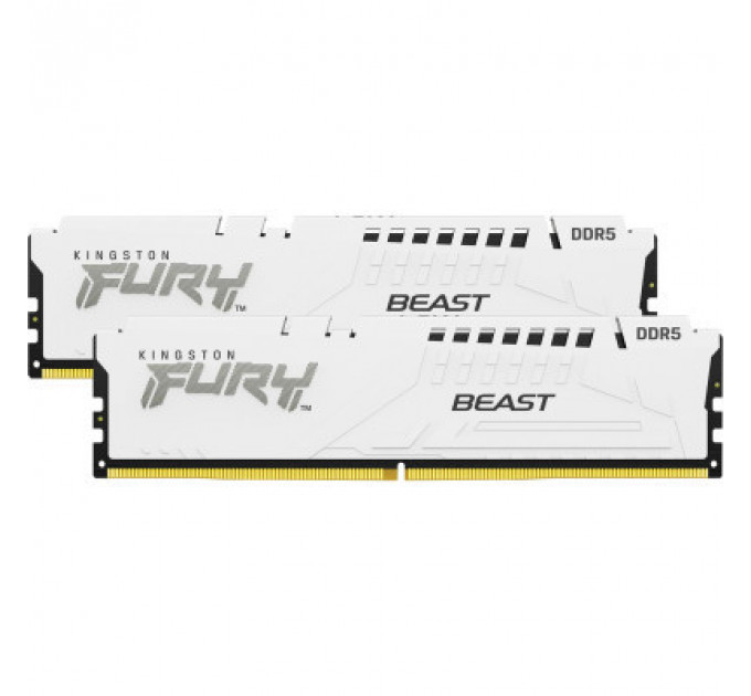 Модуль пам'яті для комп'ютера DDR5 64GB (2x32GB) 6000 MHz Beast White Kingston Fury (ex.HyperX) (KF560C36BWEK2-64)