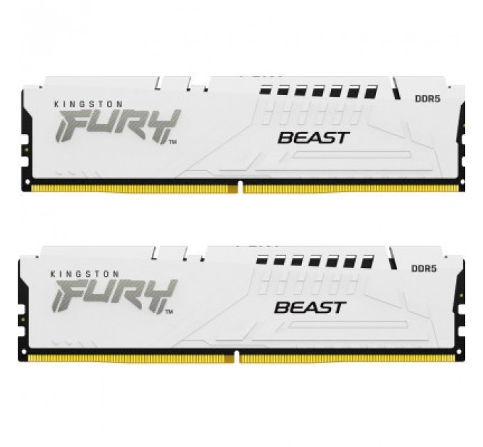 Модуль пам'яті для комп'ютера DDR5 64GB (2x32GB) 6000 MHz Beast White Kingston Fury (ex.HyperX) (KF560C36BWEK2-64)