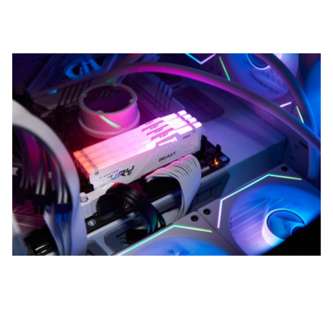 Модуль пам'яті для комп'ютера DDR5 64GB (2x32GB) 6000 MHz Beast White RGB Kingston Fury (ex.HyperX) (KF560C36BWEAK2-64)