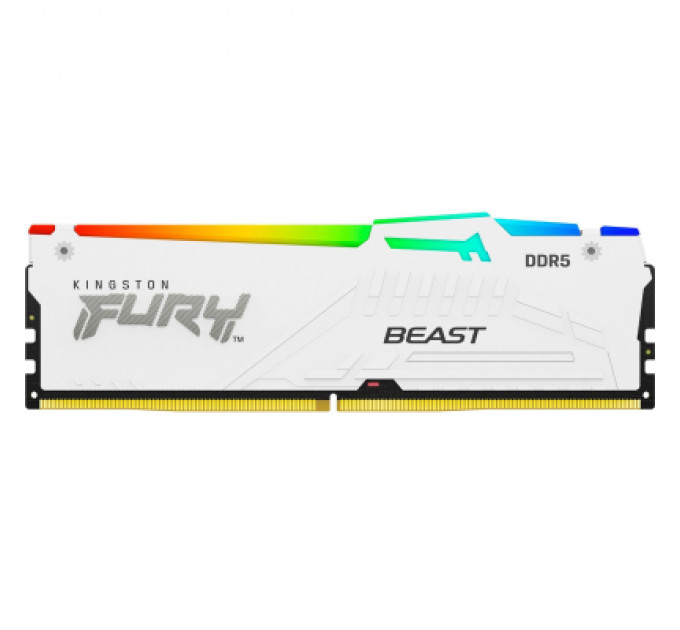 Модуль пам'яті для комп'ютера DDR5 32GB 5200 MHz Beast White RGB Kingston Fury (ex.HyperX) (KF552C36BWEA-32)