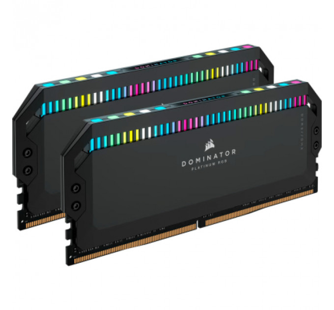 Модуль пам'яті для комп'ютера DDR5 32GB (2x16GB) 6200 MHz Dominator Platinum RGB Black Corsair (CMT32GX5M2X6200C36)