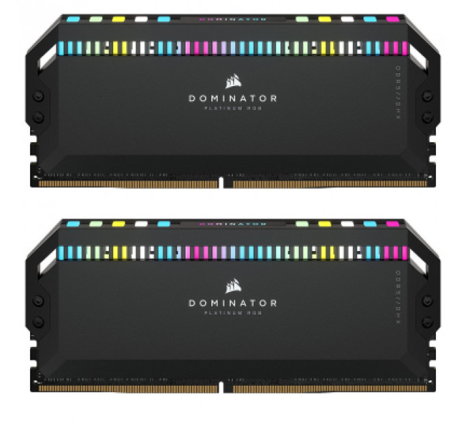 Модуль пам'яті для комп'ютера DDR5 32GB (2x16GB) 6200 MHz Dominator Platinum RGB Black Corsair (CMT32GX5M2X6200C36)