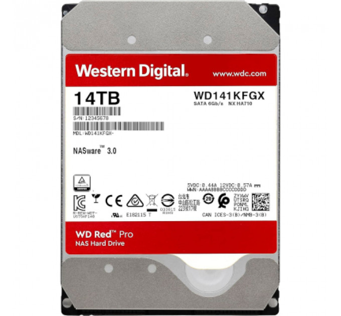Жорсткий диск 3.5" 14TB WD (WD142KFGX)