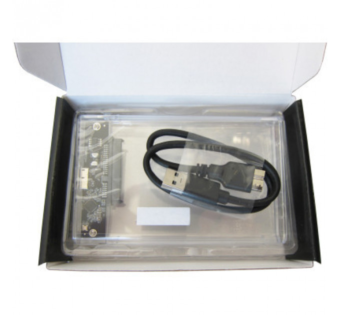 Кишеня зовнішня Dynamode 2.5" SATA HDD/SSD USB 3.0 Transparent (DM-CAD-25316)